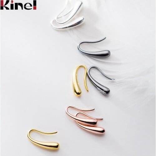 Kinel Hot Sale 925 Silver Earring Fashion Jewelry Teardrop/Water drop/Raindrop Dangle Earrings for Women Valentine Gift