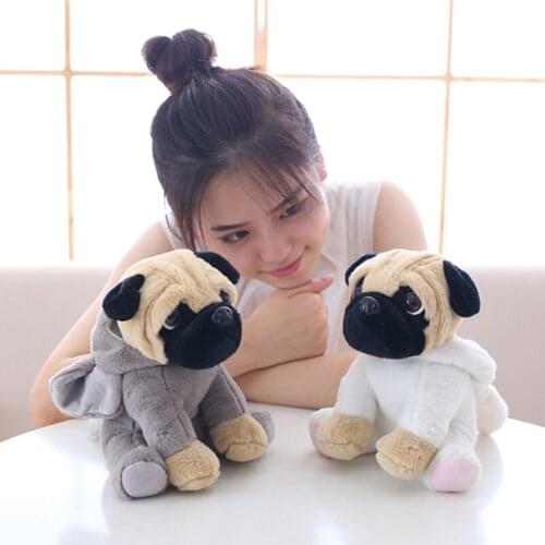 Soft Stuffed Doll Dog Cosplay Kids Toy Simulation Cute Animal Puppy In Hat Birthday Christmas Gift For Kids