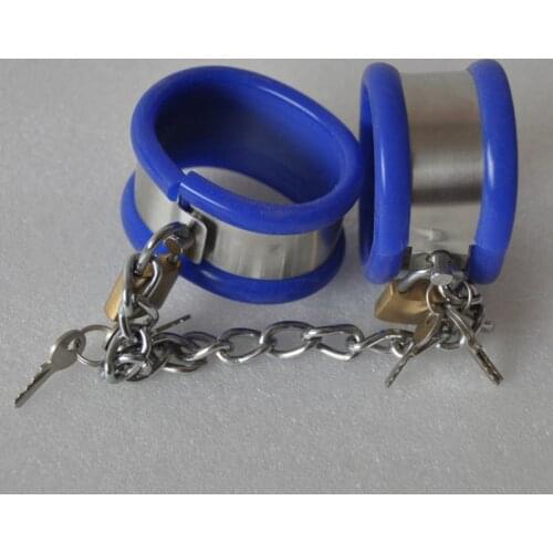 Stainless steel handcuffs metal bracelet adult games BDSM torture sex toys for couples bondage hand cuffs slave restriants