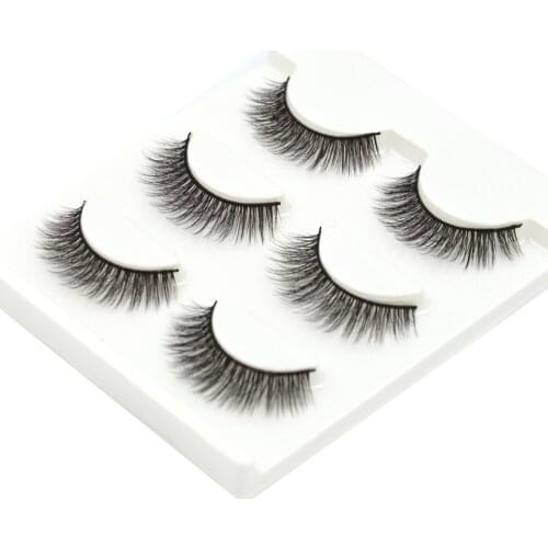 Japanese style handmade natural looking false eyelashes 3D Fake eyelashes