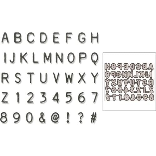 2020 New Hot Alphabet Number Metal Cutting Dies Stencils and Scrapbooking Paper For Foil 26 Letter Word Die Cut Crafts No Stamps