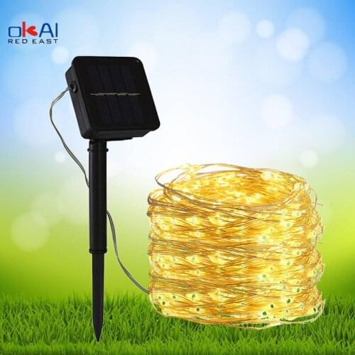 LED Outdoor Solar Lamp String Lights 100/200 LEDs Fairy Holiday Wedding Party Garland Solar Garden Waterproof for Home Led Decor