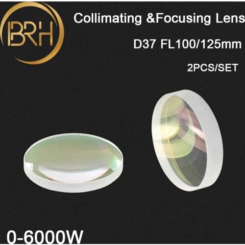 BRH Fiber Laser Collimating Focusing Lens D37 F100 F150 Quartz Fused Silica for High Energy Fiber Laser 1064nm