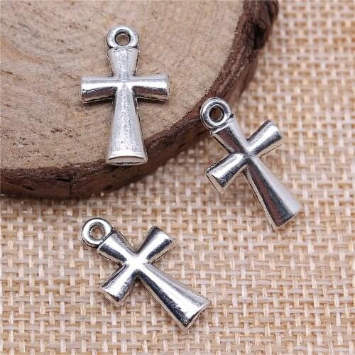 WYSIWYG 5pcs 19x11mm Cross Pendants Lot Cross Pendants For Jewelry Making Cross Pendant Charm