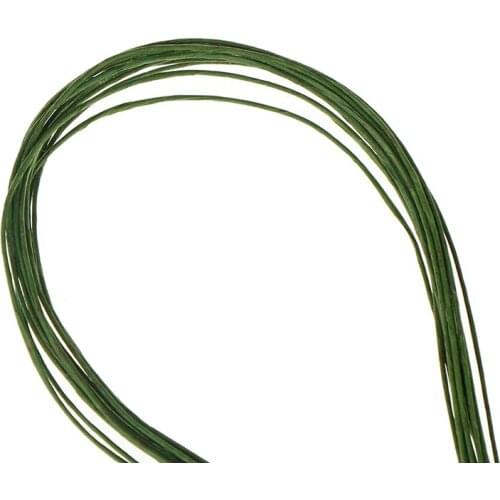 Green 12pcs/lot 60cm Iron Wire Plastic Florist Stub Stems Floral Wire Wedding Bridal Bouquet Craft Decor
