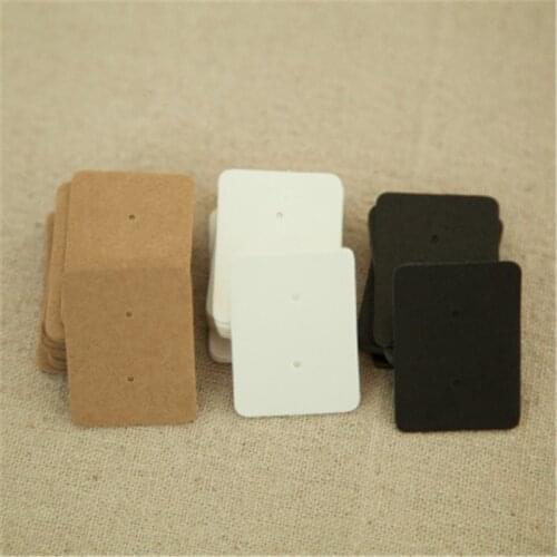 100pcs 3.5x2.5cm Earrings and Necklace Display Cards Cardboard Earring Package Hang Tag Card for Ear Studs Earring Necklaces