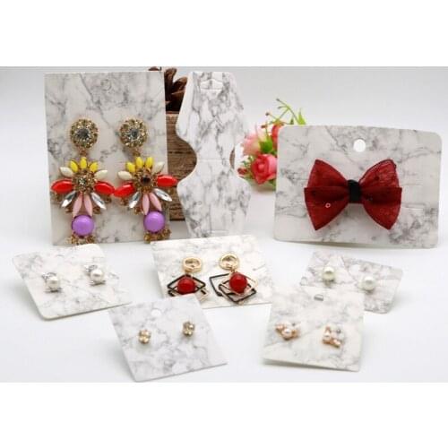 100pcs/lot Marbling Printed Handmade Multi Size Jewelry Necklace Earring Bracelet Hairpin Display Cards Jewelry Packaging Cards