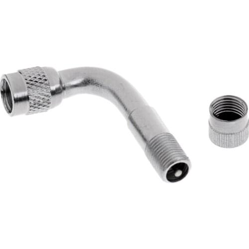 4pcs/lot Air Tyre Valve Stem Adapter 90 Degree Valve Stem Extension Silver