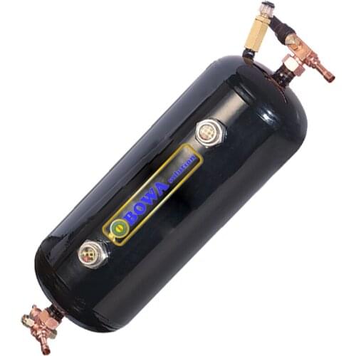 BOR-19 Oil Reservoir holding capacity is dependent on a number of system design factors such as oil return piping practice, etc