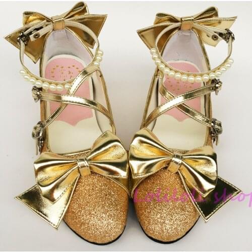 Princess sweet lolita shoes butterfly bow Drawstring sandals Handmade large size shoes Japanese design customization an5006