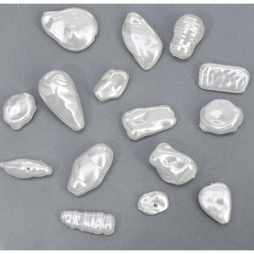 Resin Imitation Baroque Pearl Geometric Irregularity Loose Beads 10pcs/lot For DIY Fashion Earrings Jewelry Making Accessories