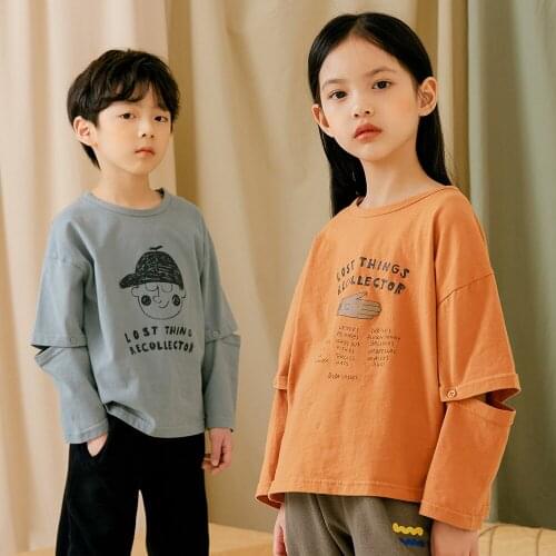Children T Shirts 2021 Spring Kids Girls Boys Casual Cotton T-shirt Fashion Print Removable Sleeves Toddlers Tops Baby Clothes
