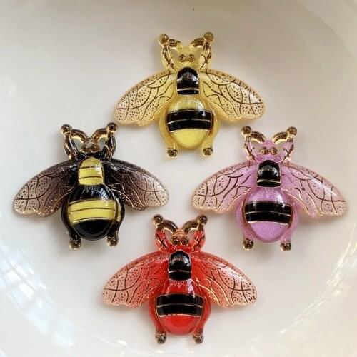 DIY lovely bee rhinestone hair ornament for flat back rhinestone trim crystal rhinestone 10pcs/lot