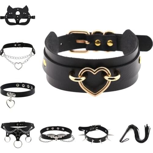 Porn Sexy Costumes of Fetish Cat Halloween Head Mask for Men Women Adults SM Games Whip Bdsm Bondage Slave Roleplay Sex Toys