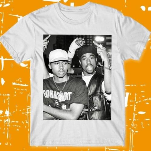 Nas and Pac hip hop t shirt