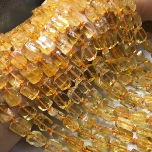 ICNWAY 15inch Kunzite Kyanite Amazon Stone Citrine Golden Strawberry Crystal 10-15mm Cube Gemstone Beads for Jewelry Making