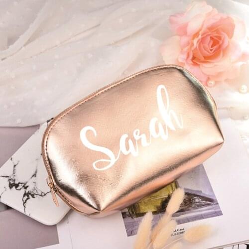 Personalised Bridesmaid Gift Make Up and Swimsuit Waterproof Bag Maid of Honour Gift - Unique Gift for Bridal Party Custom