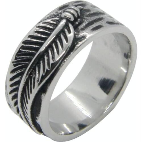 Feather Dodo Ring 316L Stainless Steel Punk Biker Gothic Style Unisex Jewellery Size 7-13
