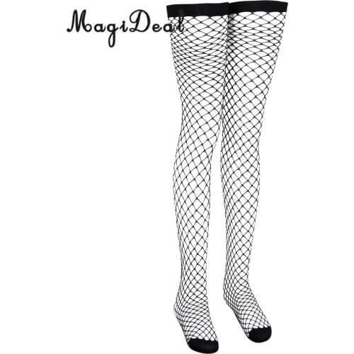 MagiDeal Long Tight Over Knee Fishnet Socks Pantyhose Mesh Stocking Langerie Woman Ladies Outfit Halloween Fancy Dress
