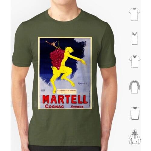 Martell Cognac France Art Deco Lithograph Poster By Leonetto Cappiello T Shirt DIY Cotton Big Size S-6xl Retro Old Classical