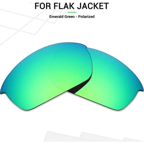 Mryok POLARIZED Replacement Lenses for Oakley Flak Jacket Sunglasses Emerald Green