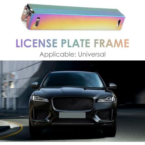 Practical Adjustable Burnt Blue Metal Car License Plate Multi-functional Durable Mount Bracket Tag Holder Universal