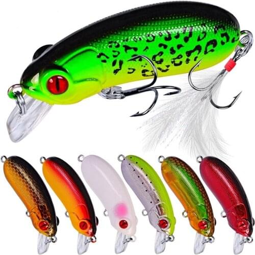 1 PCS Fishing Minnow Swim Fish Bait Artificial Hard Bait10g/62mm 3D Eyes Crankbait Floating Wobbler Jig Top Water Fishing Gear