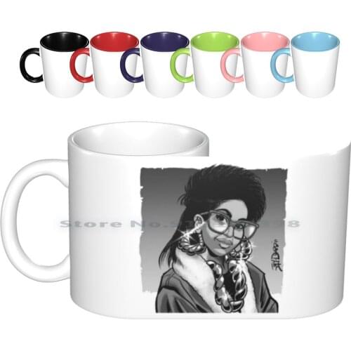 80s Fresh Ceramic Mugs Coffee Cups Milk Tea Mug Fresh Girls Hip Hop Rap Music Street Urban City Beat Box Break Dance 80s Gold