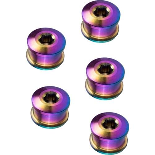 Titanium Crankset Bolts Chainring Nuts Chainwheel Screw For Mountain Bike