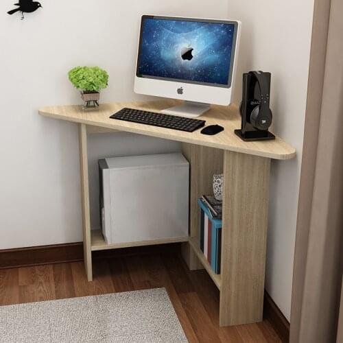 Home Office Corner Table Wall Corner Desk Triangle with Storage Flower Stand Computer Desk