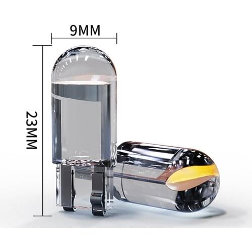 Universal W5W 194 T10 glass housing Cob LED Car bulb 6000K White green Keil license plate lamp Dome light White Diedo Motorcycle