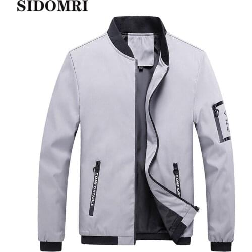 2021 Spring Autumn Casual Solid Fashion Slim Bomber Jacket Men Overcoat New Arrival Baseball Jackets Mens Jacket M-4XL Top