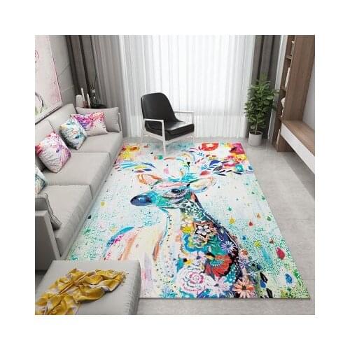 High-quality Colorful Spliced Carpets For Parlor Soft Flannel Living Room Area Rug Geometric Design Carpet New Design Mats