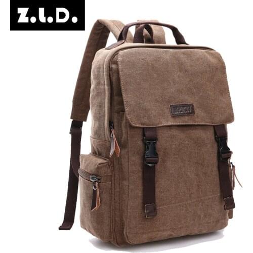 Z.L.D. Factory Direct New Wearable Canvas Backpack Large Capacity Men And Women Backpack Youth Student Bag Laptop Bag Travel Bag