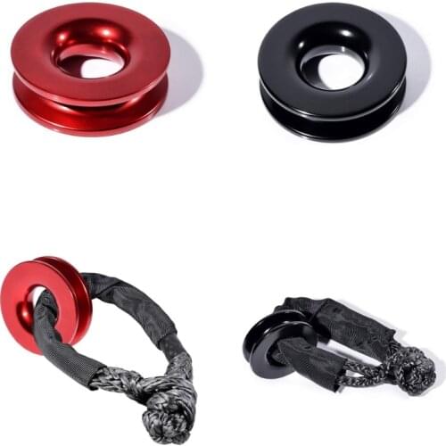 Snatch Block Recovery Ring 3/8 1/2" Winch Pulley System for Tow Rope Emergency Tool Pulley Off-Road Recovery Accessory