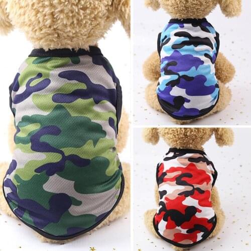 Pet Vest Camouflage Pattern Breathable Summer Sleeveless Dog Underwaist for Home