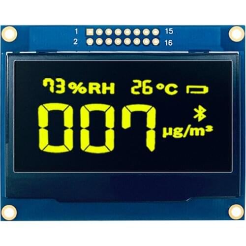 Taidacent 2.42" 12864 LCD Display SPI/IIC I2C Serial SSD1309 128x64 2.42 Inch OLED Module Yellow Green White Blue Option