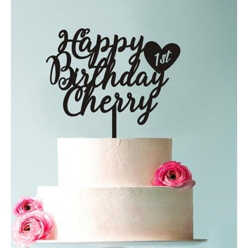 1st Birthday Cake Topper, First Birthday Cake Topper, Happy birthday cake topper, Wooden Birthday Cake Topper, birthday cake top