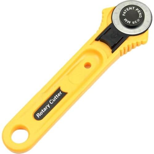 28mm Circular Cut Yellow Rotary Blade Cutter Patchwork Fabric Leather Craft Sewing Leather Cutting Tools YH-460854