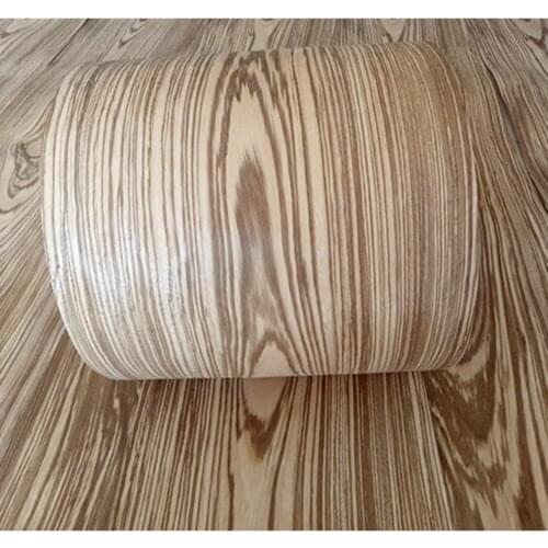 2x Natural Genuine Zebra Wood Veneer Furniture Veneer about 15cm x 2.5m 0.4mm Thick C/C