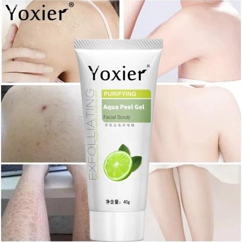 40g Exfoliating Face Scrub Peeling Gel Moisturizing Whitening Lemon Vitamin C Remove Acne Detoxifies And Cleanses All Skin Types