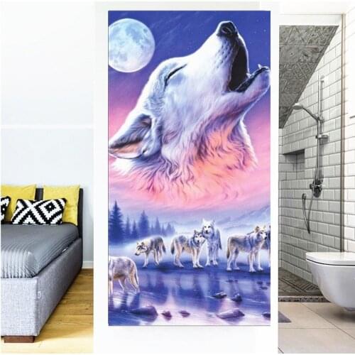 Snow wolf 5d diy diamond painting cross stitch full drill animal mosaic diamond embroidery home decor drop shipping wall art