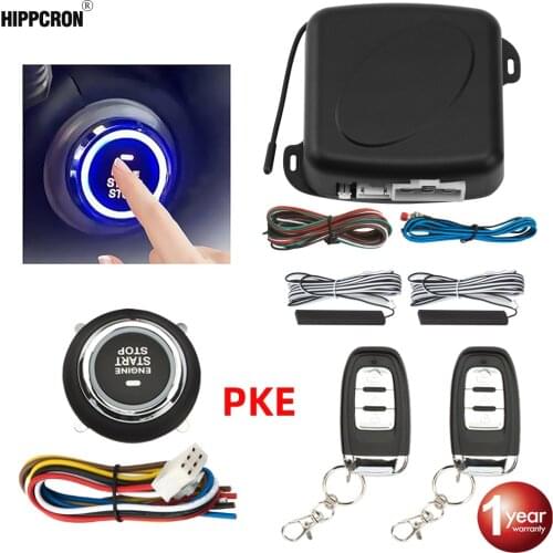 Hippcron Car Alarm Remote Control Car Keyless Entry Engine Start Alarm System Push Button Remote Starter Stop Auto