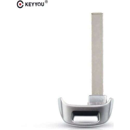 KEYYOU 10x Smart Insert Emergency Car Key Blade Remote Fob For Audi SQ7 Q7 TT A8L 2018 Key Blank Uncut HU66 Blade