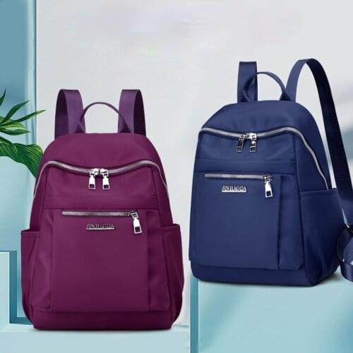 Brand Backpack Female Oxford Cloth Waterproof Travel Casual Schoolbag Ladies Large Capacity Backpack Nylon Student Bag