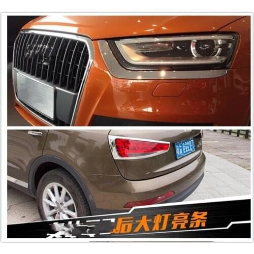 For Audi Q3 2013-2017 high-quality ABS chrome-plated headlights bright strips taillights bright frame Car Accessories
