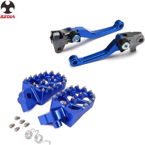 For YAMAHA YZ125 YZ250 2008-2014 YZ250F 2007 2008 YZ450F 2008 Motorcycle Foot Pegs Footrests Footpegs Brake Clutch Lever Set