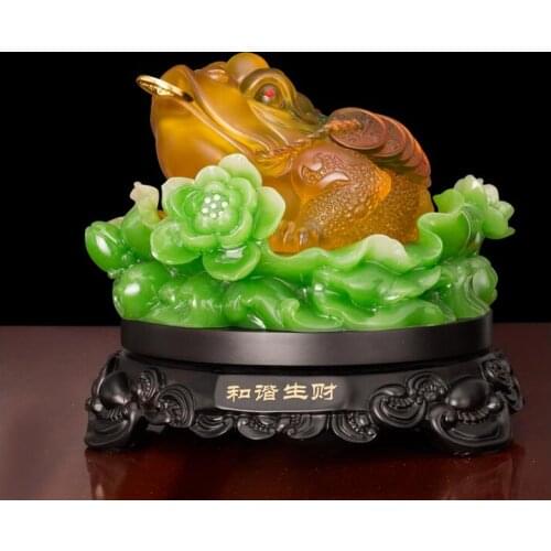 Fortune frog furnishing crafts tripod toad household decoration shop relocation opening store sculpture decoration statues Home