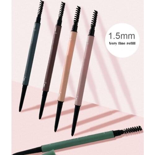 Double-Headed Ultra-Fine Eyebrow Pencil Auto-Rotating Eyebrow Pencil Durable Waterproof Sweat-Proof MH88