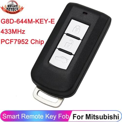 KEYECU CE1731 Keyless 3 Button 433MHz PCF7952 Chip for Mitsubishi Outlander Lancer ASX 2008-2018 G8D-644M-KEY-E Smart Remote Key
